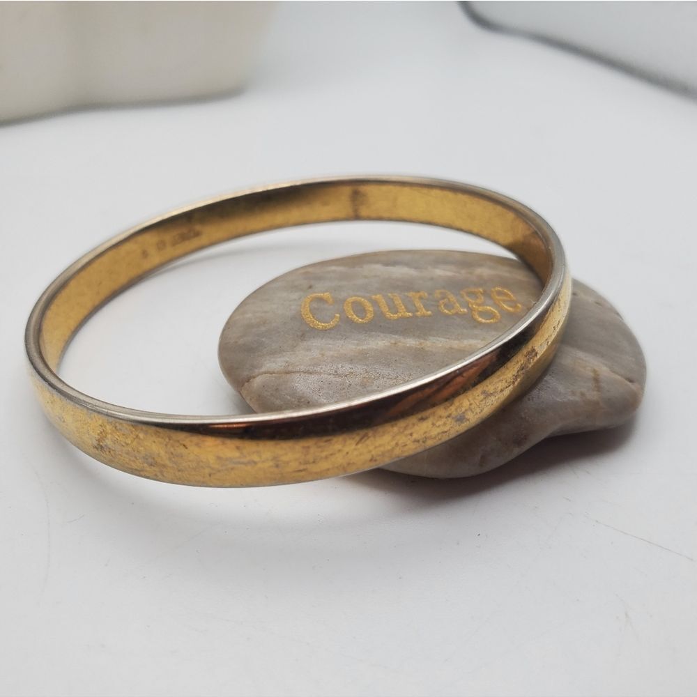 Vintage monet gold plated bracelet well made jewelry‎ bangle